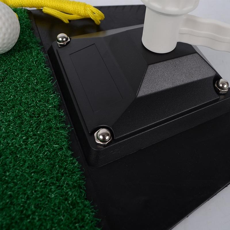 Portable Golf Putting Mat With Push Rod Trainer - 48X23Cm - Black-1915196774608408578