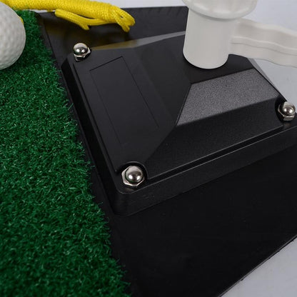 Portable Golf Putting Mat With Push Rod Trainer - 48X23Cm - Black-1915196774608408578