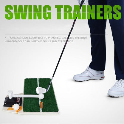 Portable Golf Putting Mat With Push Rod Trainer - 48X23Cm - Black-1915196774608408583