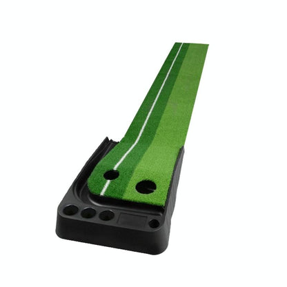 2.5M Golf Mini Putting Mat With Push Rod Trainer - Fairway Green-1915196542621454337