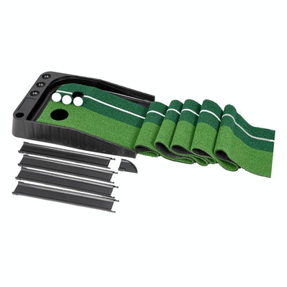 2.5M Golf Putting Mat With Push Rod Trainer & 6 Balls - No Auto Return-1915196543070244869