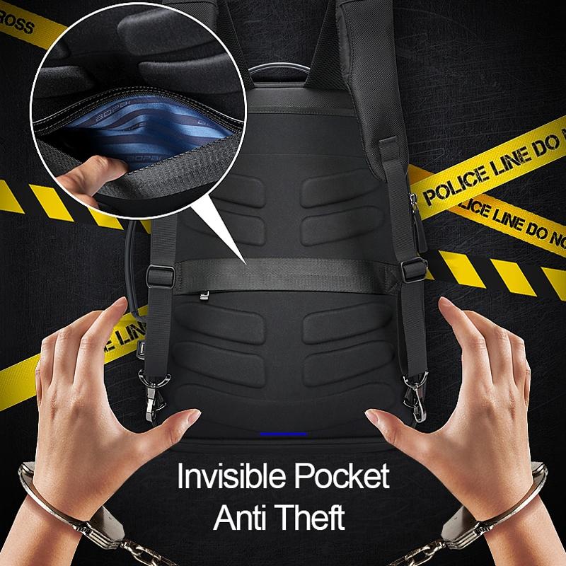 Waterproof Anti-Theft Usb Shoulder Bag - Large Capacity - Black-1915196741372743685