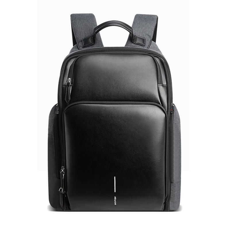 Waterproof Anti-Theft Usb Shoulder Bag - Large Capacity - Black-1915196491518054401