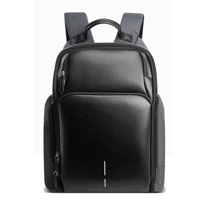 Waterproof Anti-Theft Usb Shoulder Bag - Large Capacity - Black-1915196491518054401