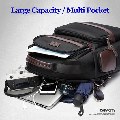 Waterproof Anti-Theft Usb Shoulder Bag - Large Capacity - 28X19X42Cm - Black-1915196771756281858
