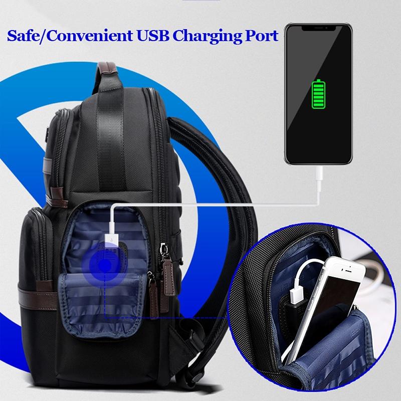 Waterproof Anti-Theft Usb Shoulder Bag - Large Capacity - 28X19X42Cm - Black-1915196771756281859