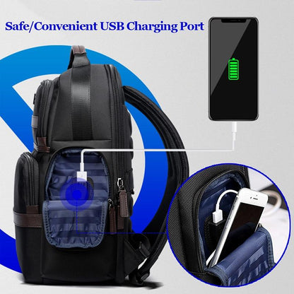 Waterproof Anti-Theft Usb Shoulder Bag - Large Capacity - 28X19X42Cm - Black-1915196771756281859