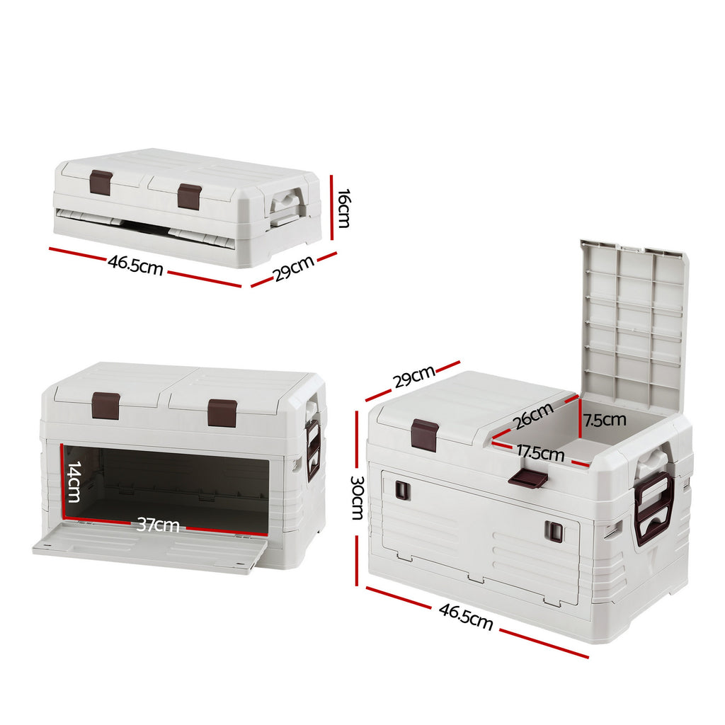 Gardeon 40L Outdoor Storage Box Foldable Camping Collapsible Bins Organizer