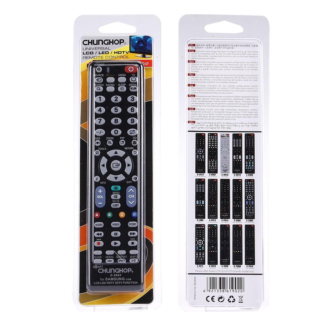Universal Remote For Samsung Led / Lcd / 3Dtv - Chunghop E S903-1915197615272759303