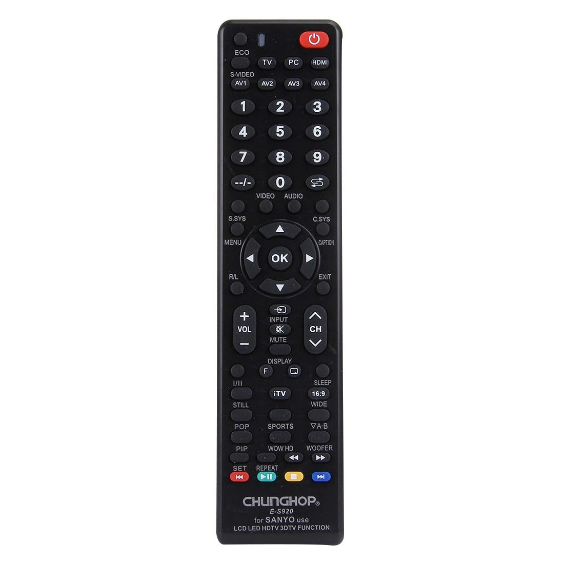 Universal Remote For Sanyo Led / Lcd / 3Dtv - Chunghop E S920-1969996419058241545