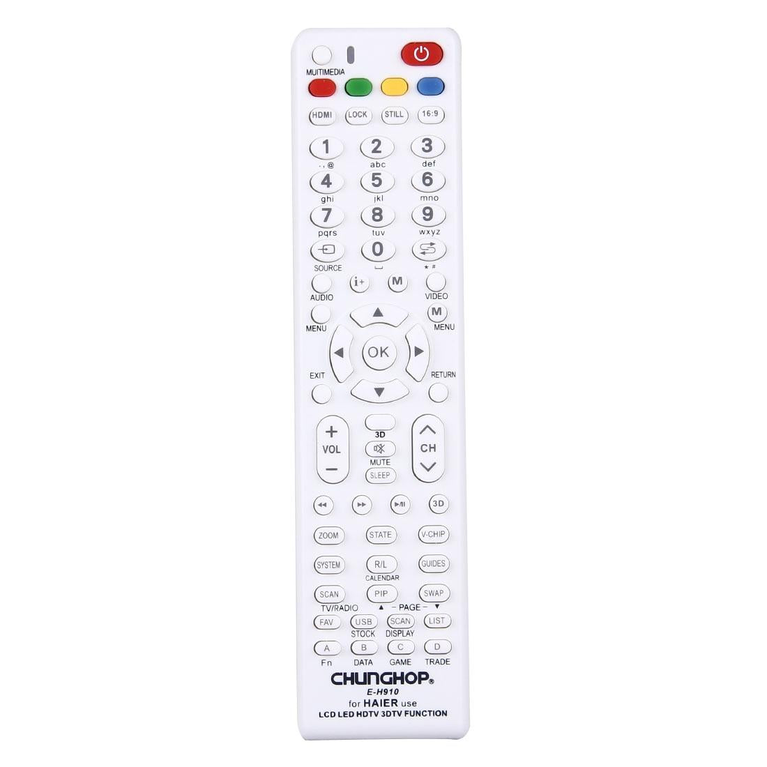 Universal Remote For Haier Led / Lcd / 3Dtv - Chunghop H910-1915197527116877825
