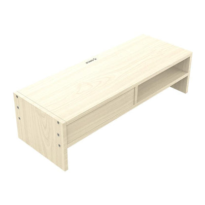 Wood Grain Monitor Stand With Drawer - 2 Layers-1964932260281061379