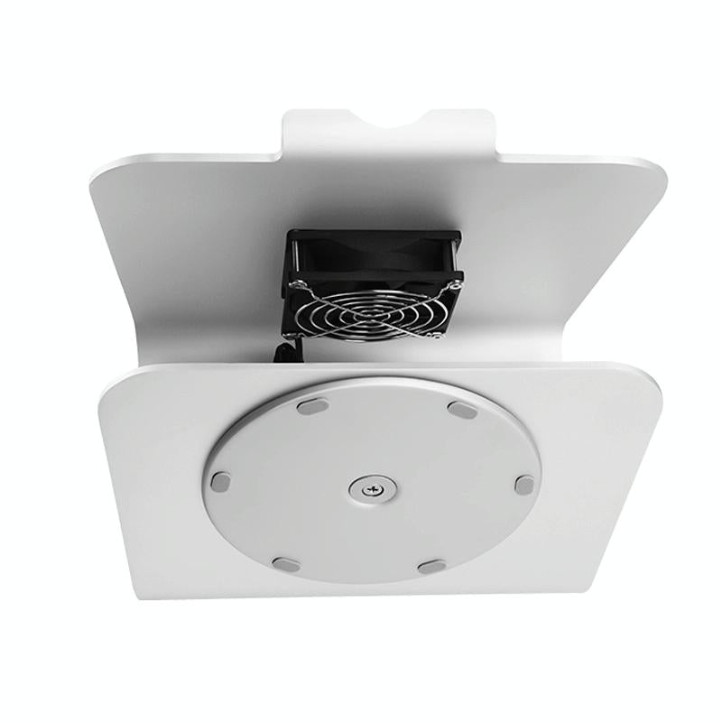 Aluminum Cooling Stand With Fan For Mac Ipad And Laptops - Silver Rotation Style-1915196598506360833