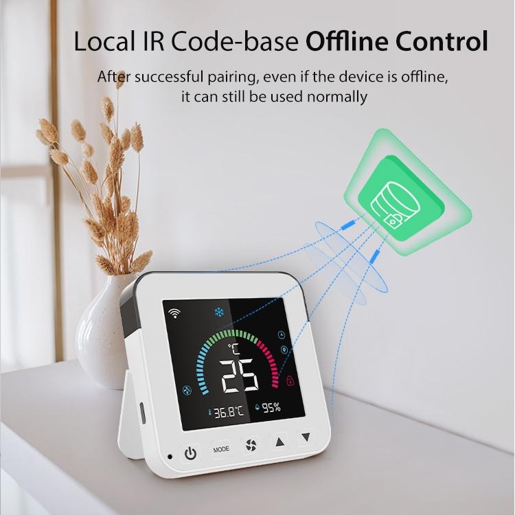 Smart Wifi Infrared Ac Controller - Colour Screen - White-1915196803444248578