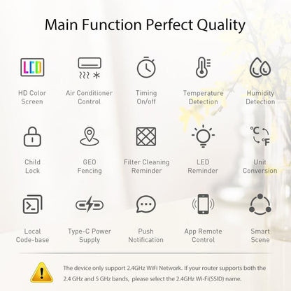 Smart Wifi Infrared Ac Controller - Colour Screen - White-1915196803444248583