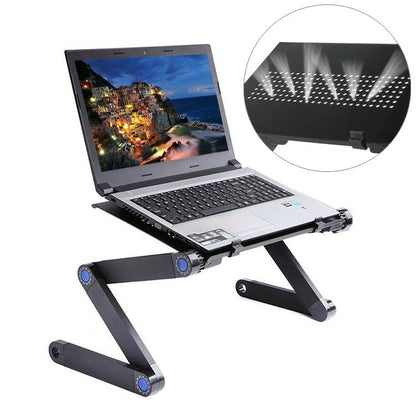 Adjustable Foldable Laptop Stand - Portable Aluminium Alloy - 360 Degree Rotation-1964932166454480903