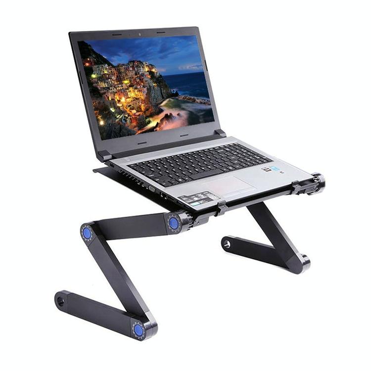 Adjustable Foldable Laptop Stand - Portable Aluminium Alloy - 360 Degree Rotation-1964932166454480900