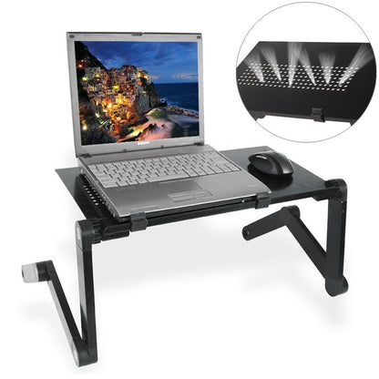 Adjustable Foldable Laptop Stand - 360 Degree Portable Aluminum Desk Holder-1964932169415659526