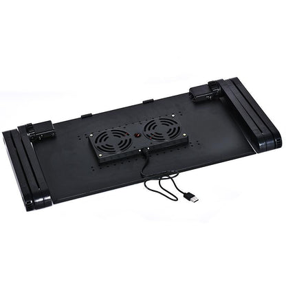Adjustable Laptop Stand With Fans & Mouse Pad - Portable & Foldable-1964932171093381122
