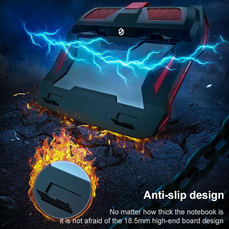 Dual Fan Laptop Radiator - Red Light-1915197490378969094