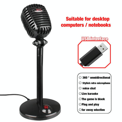 2.2M Usb Voice Chat Microphone - 360 Degree Rotatable For Video Conferencing-1915197678296371203