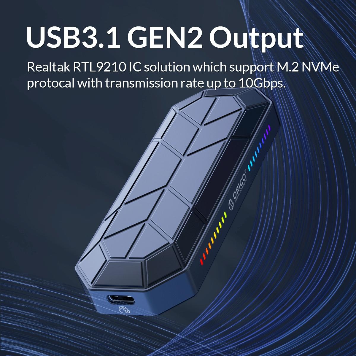 Rgb M.2 Nvme Ssd Enclosure - Compact Design-1915198323296440323