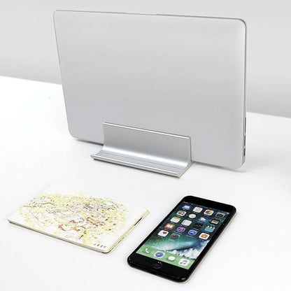 Adjustable Vertical Laptop Stand - Portable Aluminum Alloy Base Black-1964932174557876229