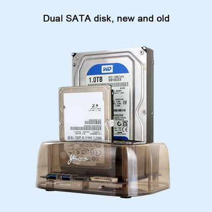 Usb3.0 Dual Sata Hdd Enclosure With Hub & Otb - 2.5 / 3.5 Inch-1915197088568840196