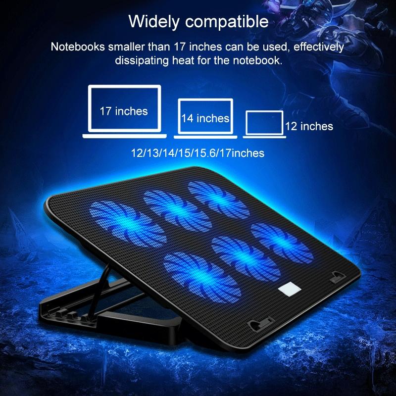 Silent Six-Fan Cooling Rack For Notebook Computers-1964932360520732674