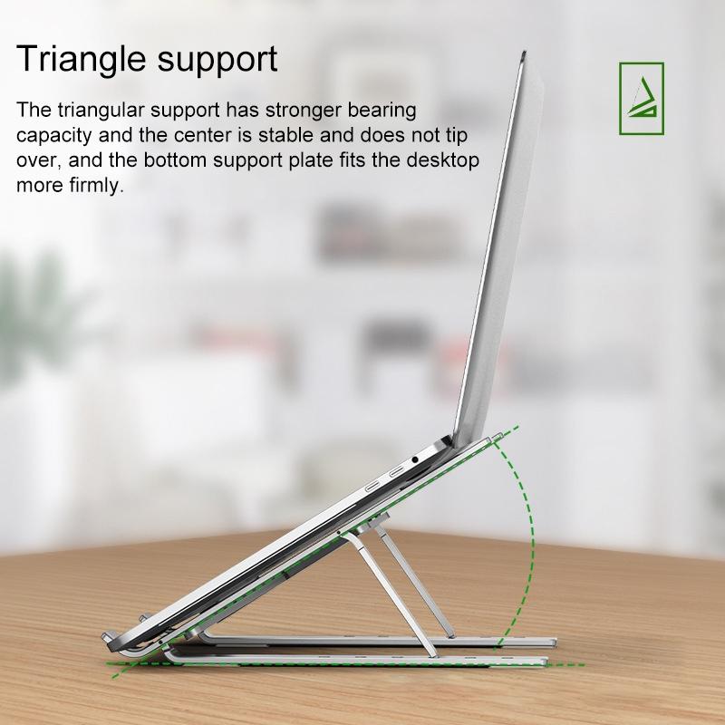 Adjustable Laptop Stand - Portable Folding Heat Dissipation Desktop Holder-1964932321496928258