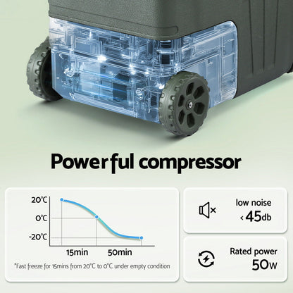 Portable Fridge 50L Camping Bar Fridges Freezer 12V/24V/240V