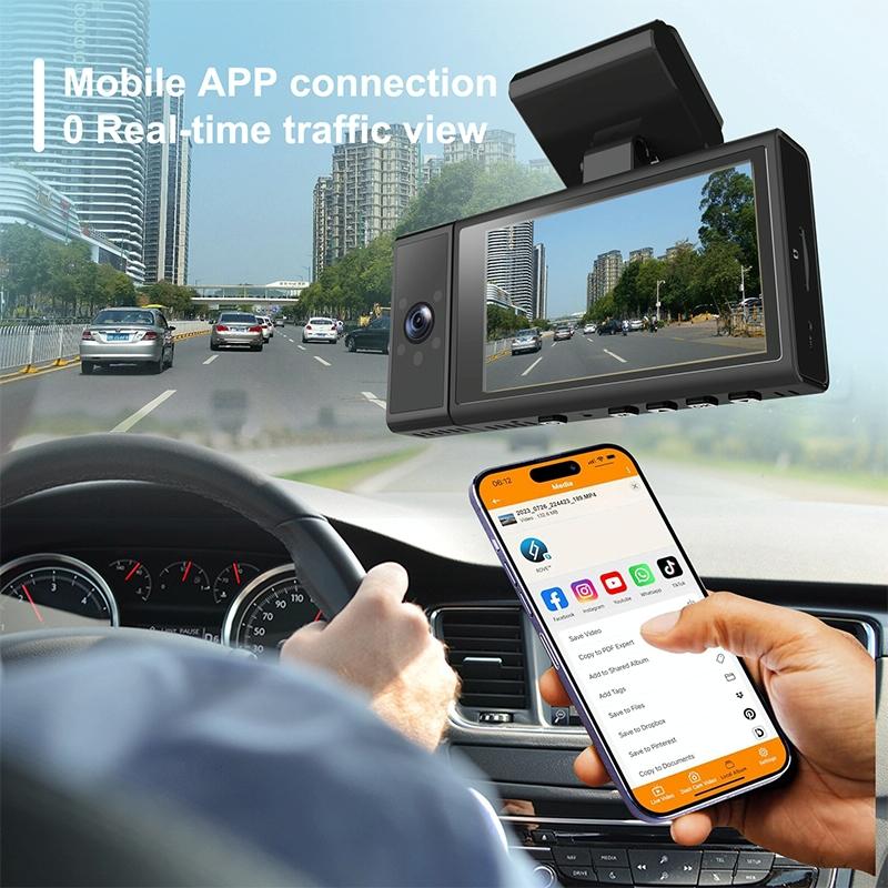 1080P Hd Triple Recording Car Recorder With Wifi & Mobile App-1915197708222730243