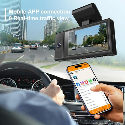 1080P Hd Triple Recording Car Recorder With Wifi & Mobile App-1915197708222730243