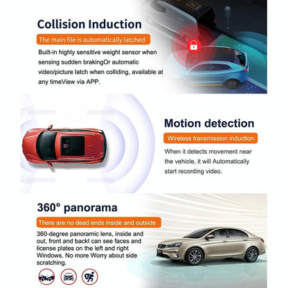 1080P Hd Triple Recording Car Recorder With Wifi & Mobile App-1915197708222730244