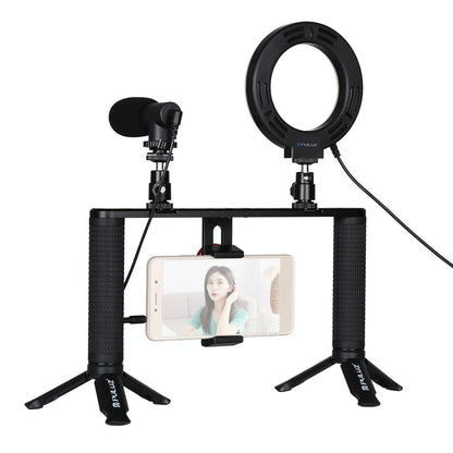 4-In-1 Vlogging Kit With 4.7 Ring Light Mic Tripod & Stabilizer-1915197292105830401