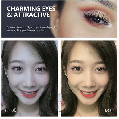 Usb 3 Modes Dimmable Led Ring Light With Tripod Holder And Cold Shoe Ball Head - 4.7 Inch Diameter-1915198024741687300