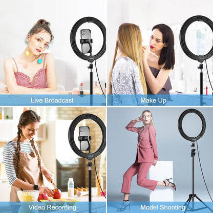 10.2 Led Ring Light With 1.1M Tripod For Vlogging And Live Streaming-1915197677990187014