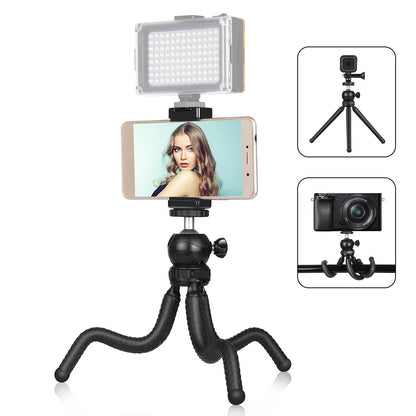 Flexible Mini Octopus Tripod With Ball Head And Phone Clamp-1915198032052359176
