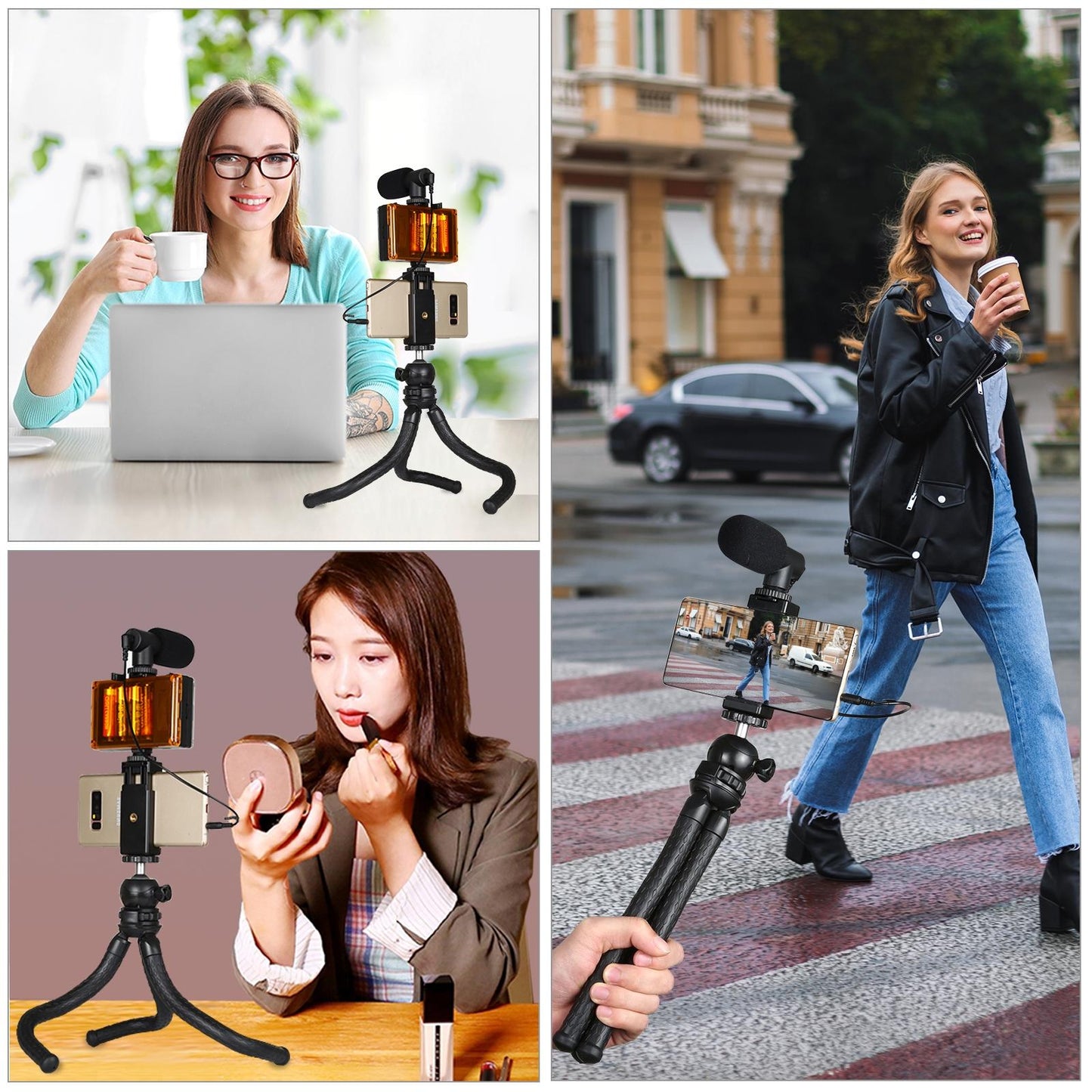 Flexible Mini Octopus Tripod With Ball Head And Phone Clamp For Slr Cameras Gopro And Cellphones-1915197900430905350