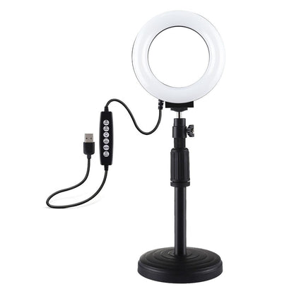 Curved Surface Ring Light With Usb 10 Modes 8 Colour Rgbw Cold Shoe Tripod Black-1915196780950196225