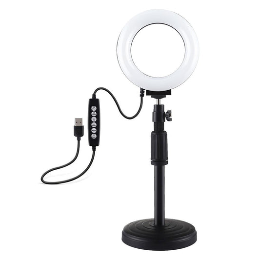 Curved Surface Ring Light With Usb 10 Modes 8 Colour Rgbw Cold Shoe Tripod Black-1915196780950196225