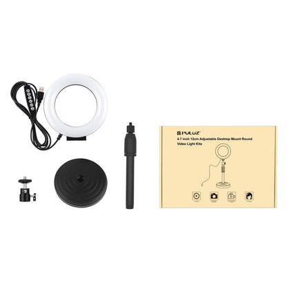 Curved Surface Ring Light With Usb 10 Modes 8 Colour Rgbw Cold Shoe Tripod Black-1915196780950196226