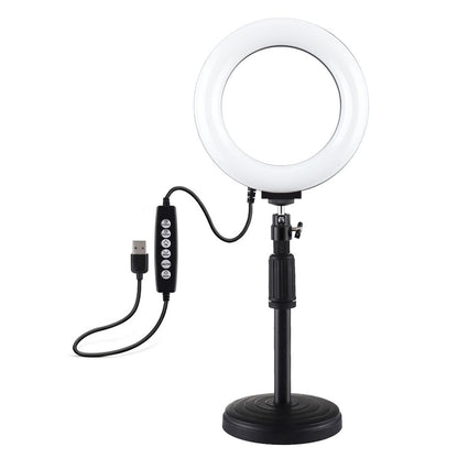 Usb 10 Modes 8 Colour Led Ring Light With Tripod Mount - 6.2 Inch Diameter-1915196798155231233