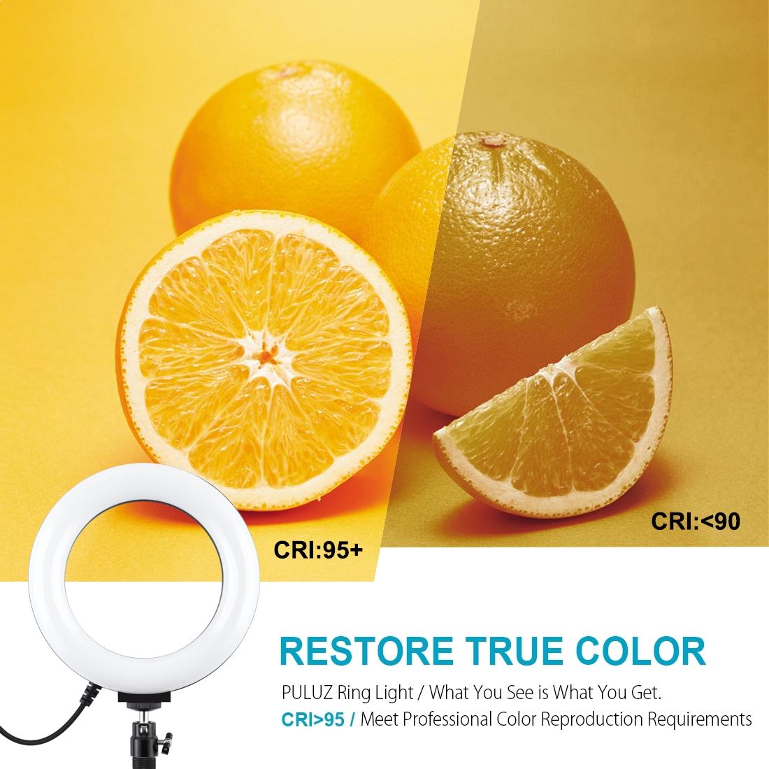 Usb 10 Modes 8 Colour Led Ring Light With Tripod Mount - 6.2 Inch Diameter-1915196798155231239