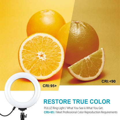 Usb 10 Modes 8 Colour Led Ring Light With Tripod Mount - 6.2 Inch Diameter-1915196798155231239