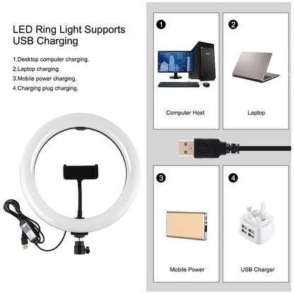10.2 Rgbw Led Ring Light Kit With Tripod And Remote Control-1915196754463166472