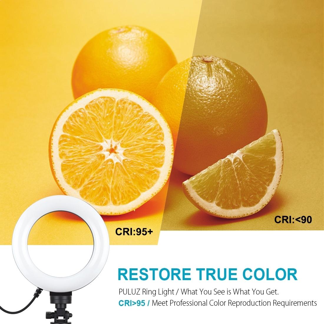 6.2 Led Ring Light With Usb 3 Modes Dimmable Vlogging Photography Video Pocket Tripod Mount Cold Shoe Ball Head Black-1915196506592382985