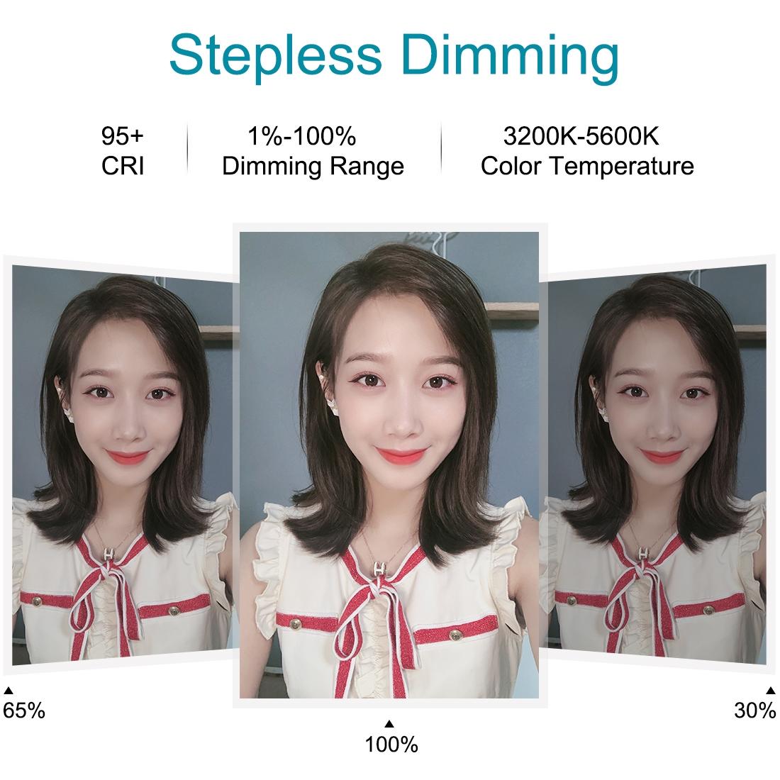 11.8 Led Ring Light Kit With Tripod & Dual Phone Bracket - 3 Modes Dual Colour Temperature Usb Live Broadcast - Black-1915196721982476295