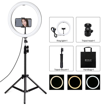 11.8 Led Ring Light With Tripod And Phone Clamp - 3 Modes Dual Colour Temperature Dimmable - Perfect For Vlogging And Live Streaming-1915196740164784128