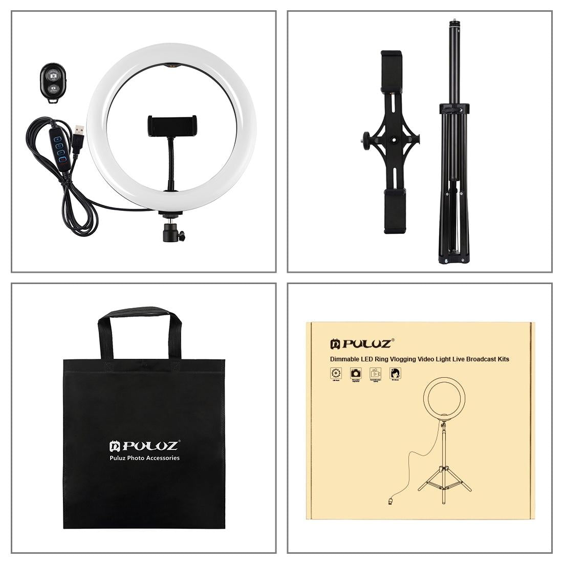 10.2 Dual Phone Tripod With Usb Ring Light & Remote-1915196784095924227